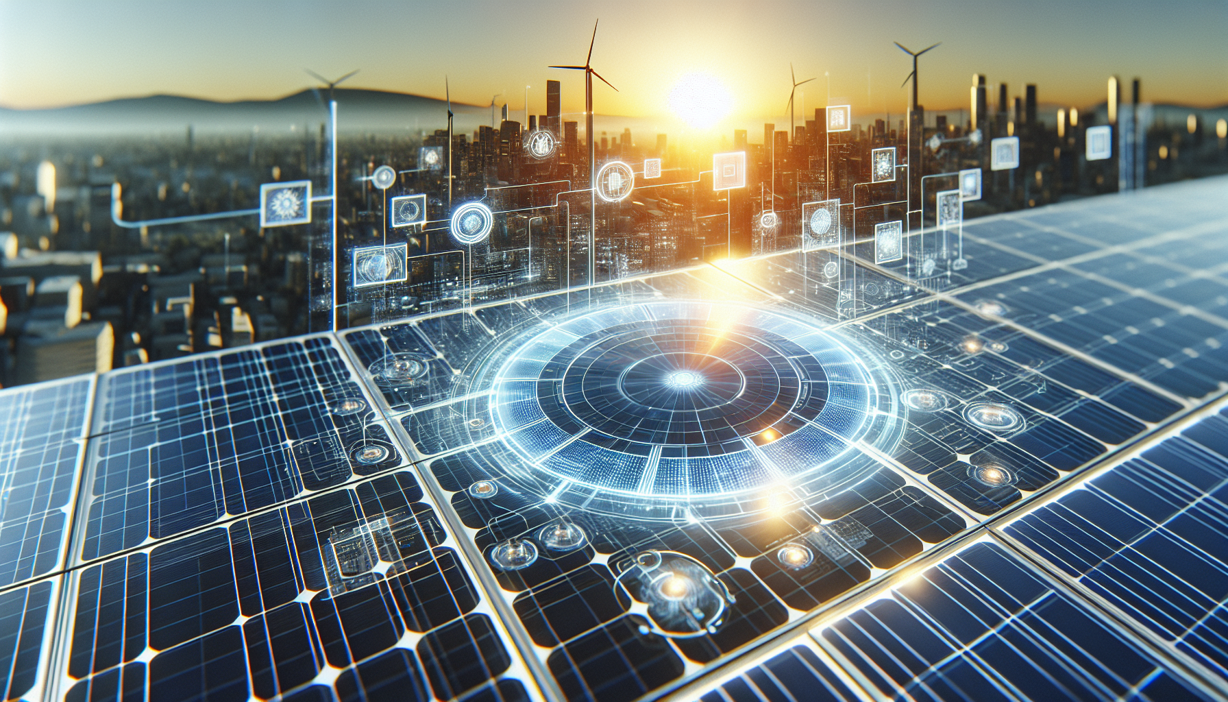 Residential solar panels generating clean renewable energy on home roof
