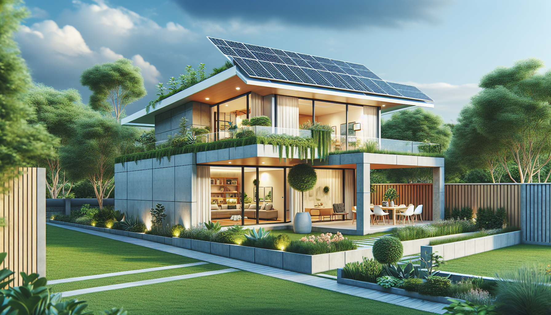 Eco-friendly home improvement showcasing sustainable living practices