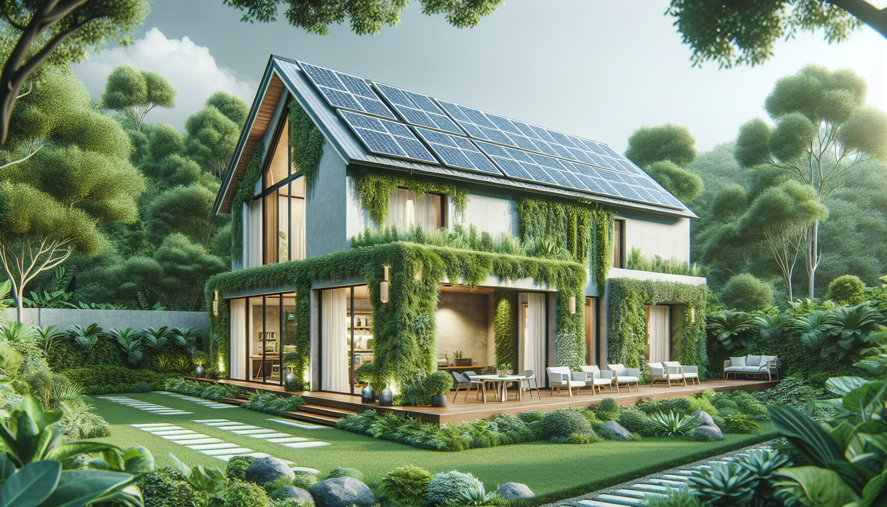 Eco-friendly home improvement showcasing sustainable living practices